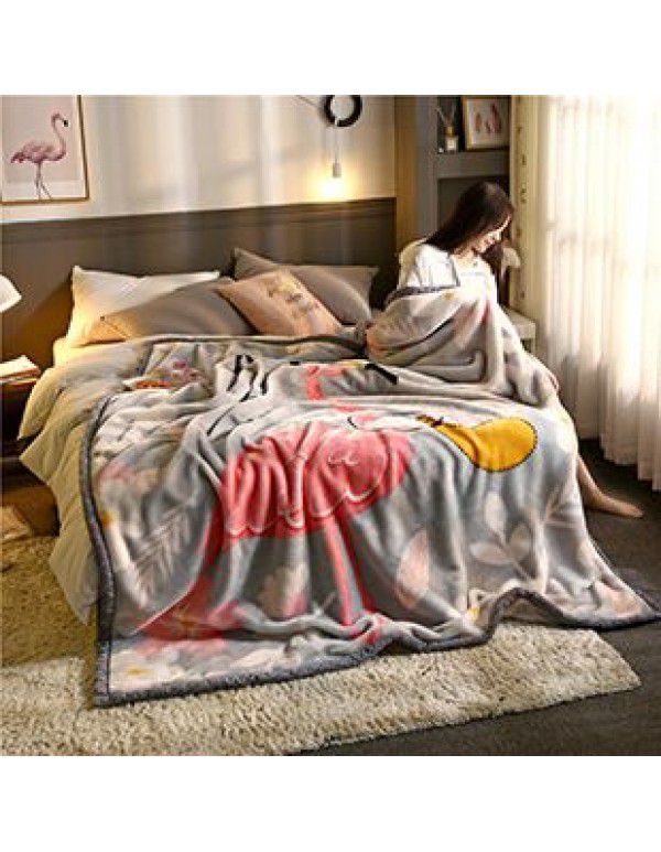 Wholesale blanket thickened double-layer winter raschel blanket single person double cartoon children's double-sided blanket