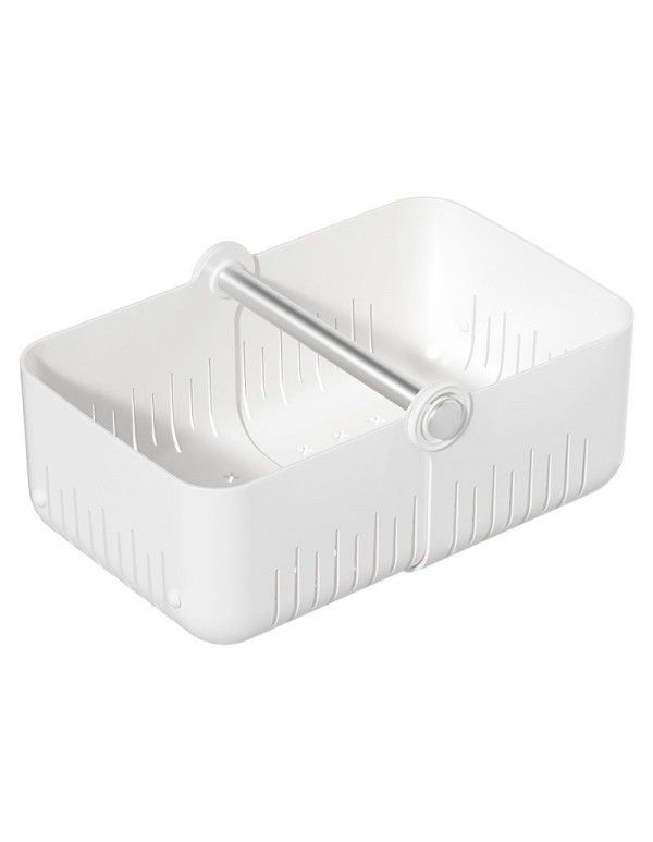 Kitchen folding storage basket Plastic bath basket Bathroom sundries storage basket Desktop storage basket