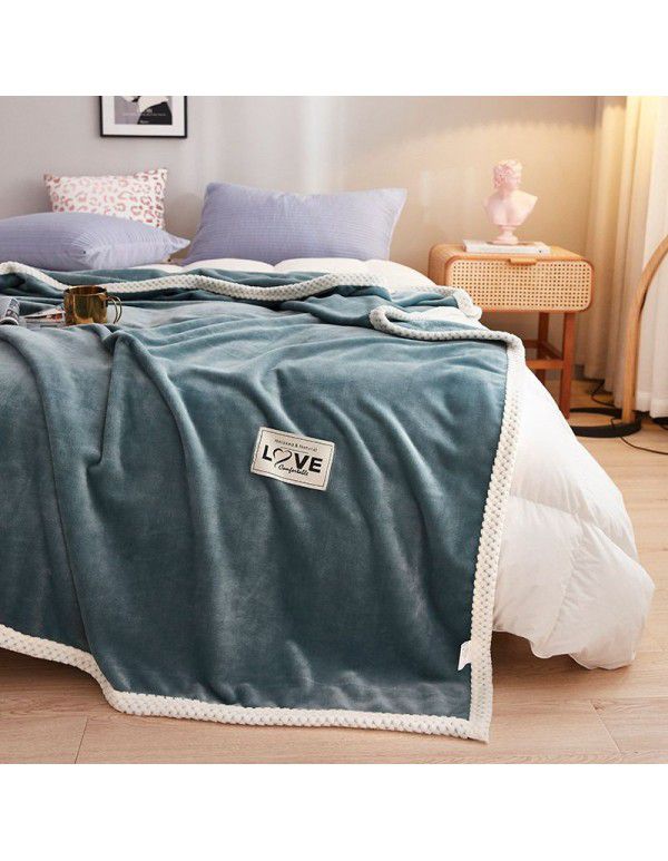 The manufacturer directly sells the new milk wool blanket, warm and thickened winter gift blanket, bed sheet, quilt blanket, knee blanket