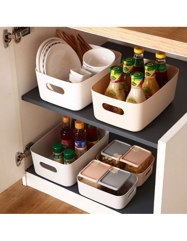 Japanese plastic sundries storage box Snack toys storage basket Cosmetics desktop storage box Kitchen finishing box