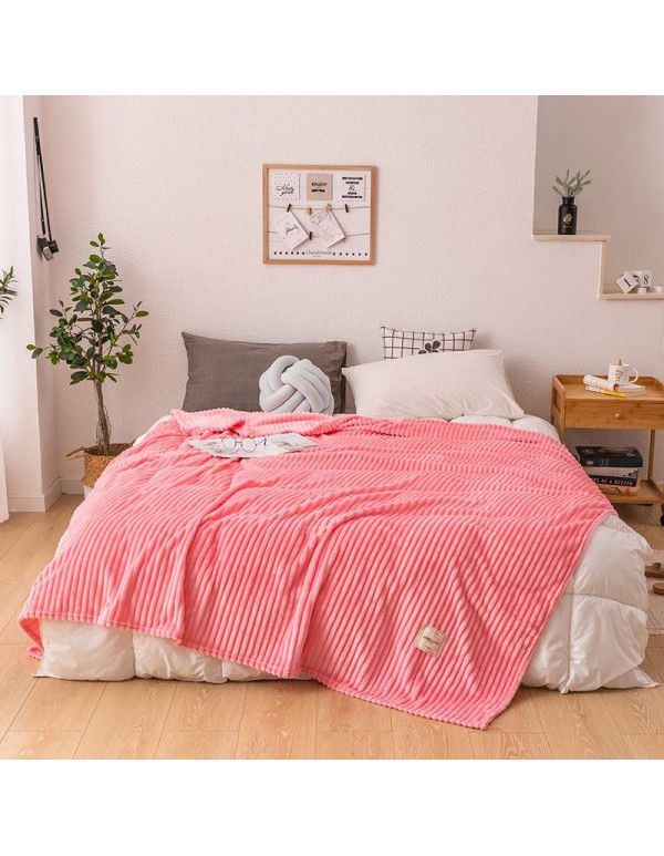 Pure color magic velvet blanket Farai velvet gift blanket coral velvet air conditioner blanket towel quilt milk velvet nap blanket