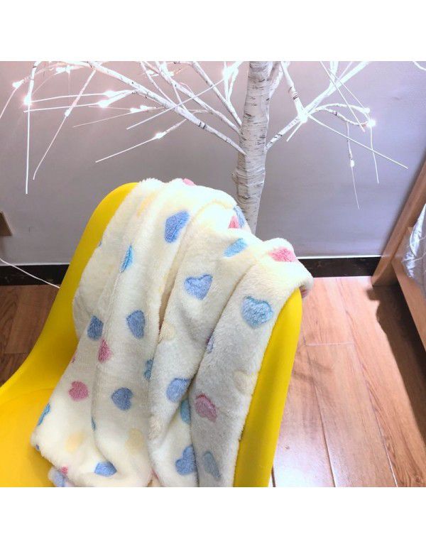 Air conditioner by children's wind Miffy rabbit autumn and winter blanket flannel cartoon blanket bed sheet trolley nap blanket