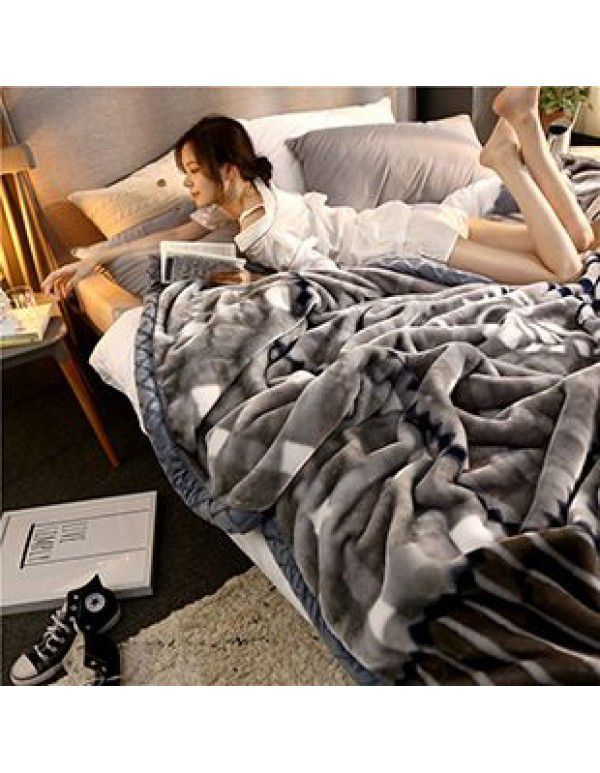 Wholesale blanket thickened double-layer winter raschel blanket single person double cartoon children's double-sided blanket