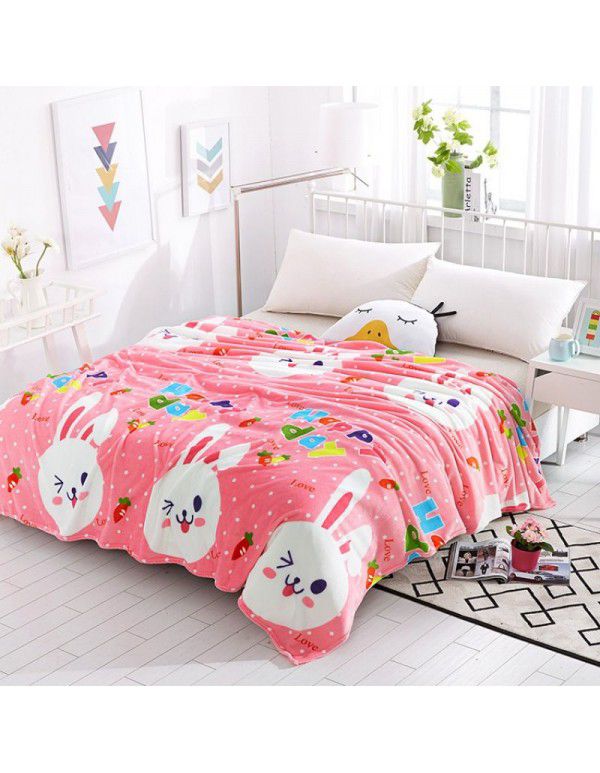 Winter thin flannel blanket coral blanket sub sheet air conditioner nap blanket cover blanket gift blanket office