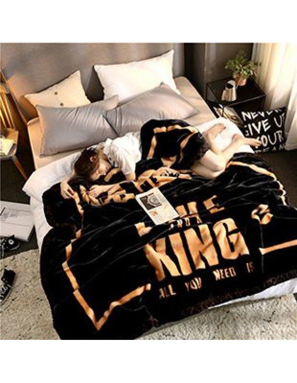 Wholesale blanket thickened double-layer winter raschel blanket single person double cartoon children's double-sided blanket