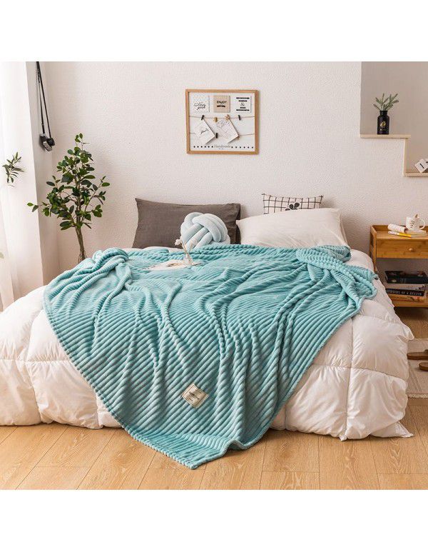 Pure color magic velvet blanket Farai velvet gift blanket coral velvet air conditioner blanket towel quilt milk velvet nap blanket