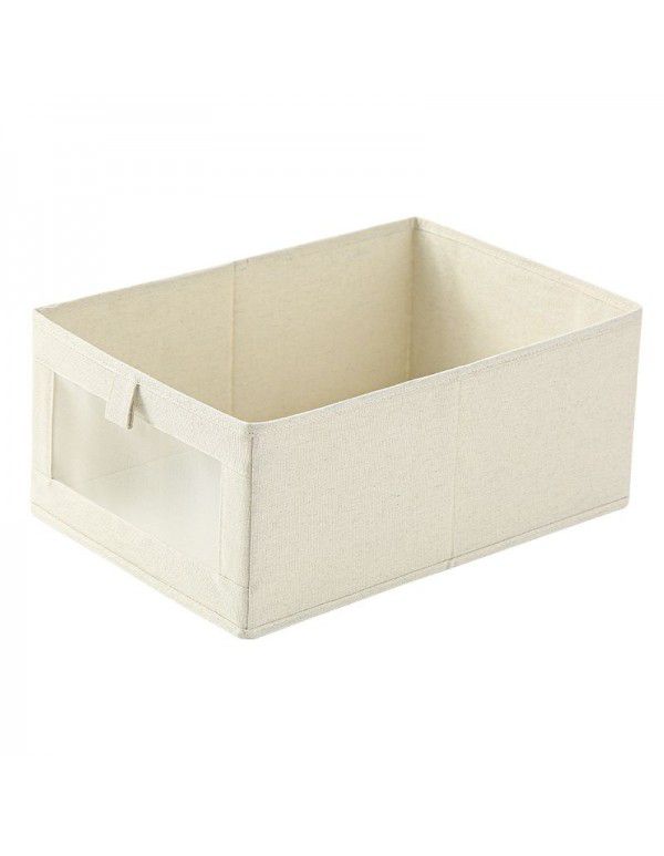 Cotton and linen storage box Drawer type dormitory wardrobe Folding and sorting box Toy bag Desktop mesh window storage box