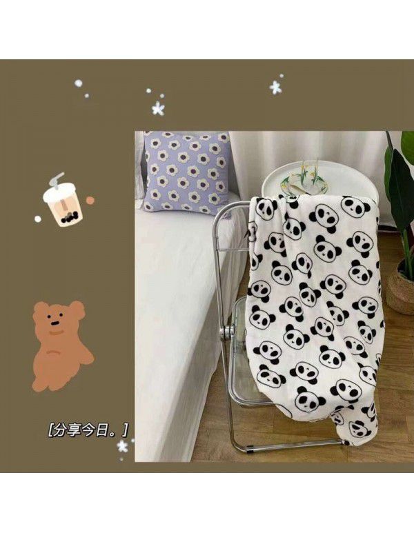 Air conditioner by children's wind Miffy rabbit autumn and winter blanket flannel cartoon blanket bed sheet trolley nap blanket