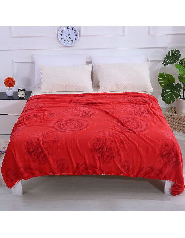 Winter thin flannel blanket coral blanket sub sheet air conditioner nap blanket cover blanket gift blanket office