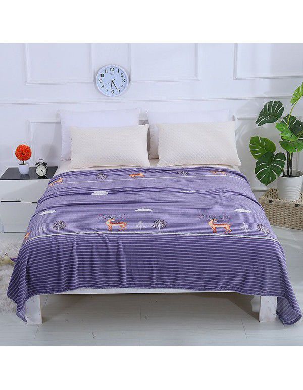 Winter thin flannel blanket coral blanket sub sheet air conditioner nap blanket cover blanket gift blanket office