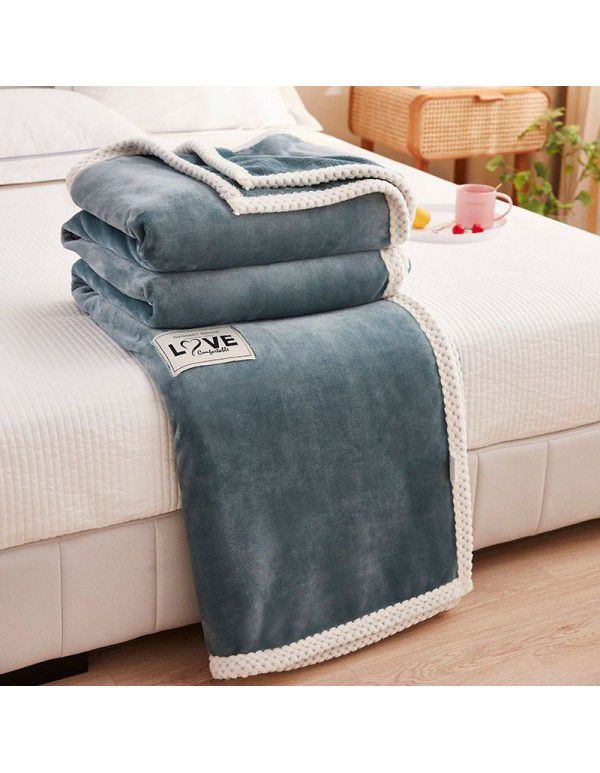 The manufacturer directly sells the new milk wool blanket, warm and thickened winter gift blanket, bed sheet, quilt blanket, knee blanket