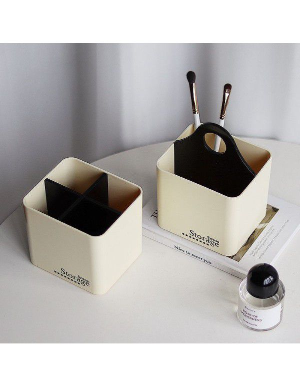 Ins portable desktop storage box Acrylic multi grid divided cosmetics storage box sundries storage box storage box