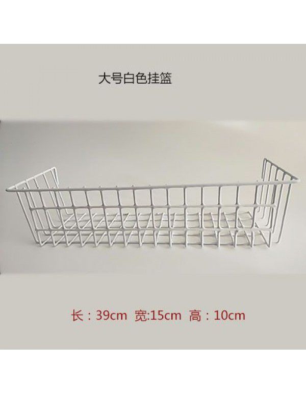 Ins hanging basket mesh black and white iron wire mesh plastic coated basket grid plastic dipping storage basket home