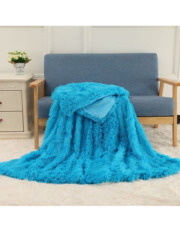 Small blanket Amazon foreign trade double layer nap blanket autumn and winter children's gift blanket plush blanket wholesale