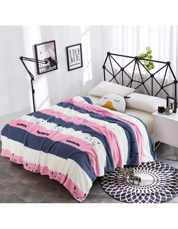 Winter thin flannel blanket coral blanket sub sheet air conditioner nap blanket cover blanket gift blanket office