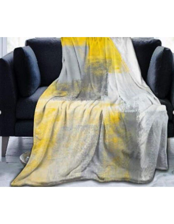 DIY blanket creative autumn and winter warm sofa cover blanket high-definition digital printing double-sided flannel air conditioning blanket