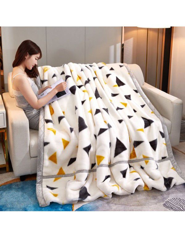 Raschel blanket thickened in winter, air conditioning, nap cover blanket, single dormitory, student flannel blanket, quilt