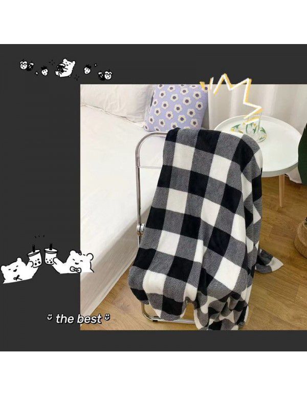 Air conditioner by children's wind Miffy rabbit autumn and winter blanket flannel cartoon blanket bed sheet trolley nap blanket