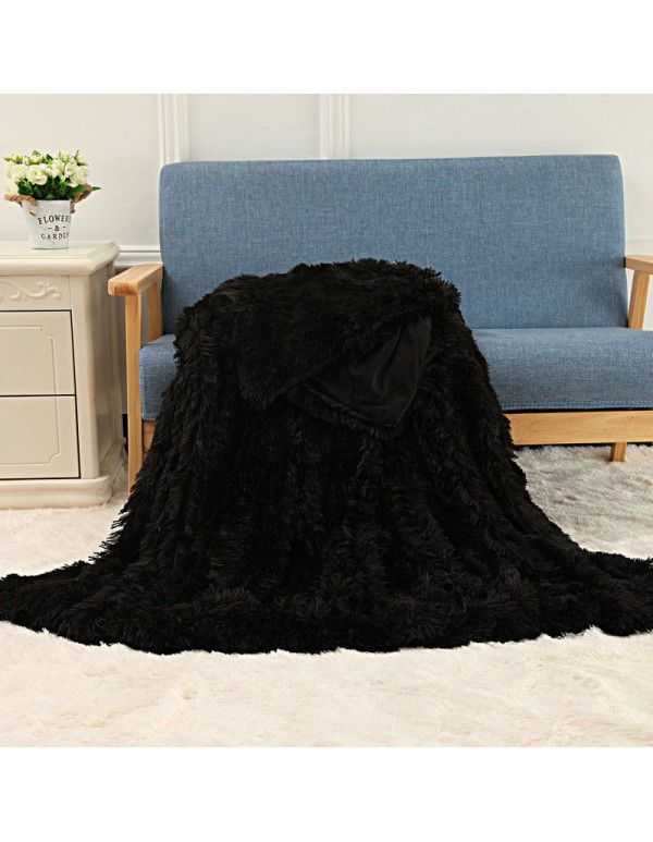 Small blanket Amazon foreign trade double layer nap blanket autumn and winter children's gift blanket plush blanket wholesale