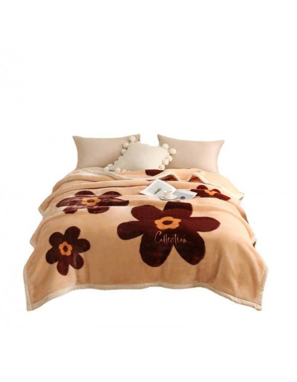 Raschel blanket thickened in winter, air conditioning, nap cover blanket, single dormitory, student flannel blanket, quilt