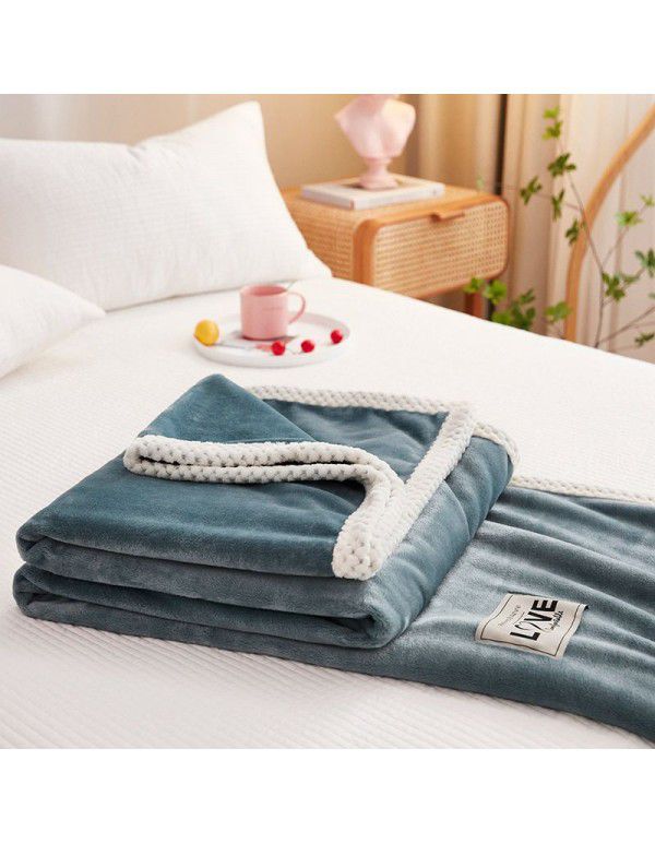 The manufacturer directly sells the new milk wool blanket, warm and thickened winter gift blanket, bed sheet, quilt blanket, knee blanket