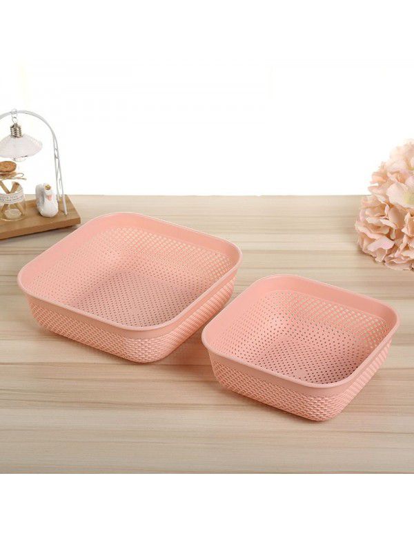 Plastic drain basket Desktop storage basket Multi specification vegetable and fruit kitchen storage basket Vegetable washing basket wholesale