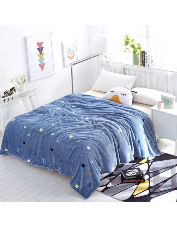 Winter thin flannel blanket coral blanket sub sheet air conditioner nap blanket cover blanket gift blanket office