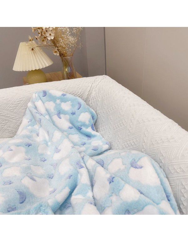 Air conditioner by children's wind Miffy rabbit autumn and winter blanket flannel cartoon blanket bed sheet trolley nap blanket