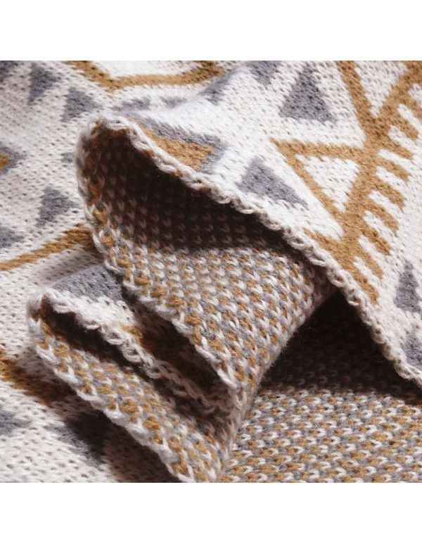 Bohemian blanket Knitted sofa blanket Cover blanket Office lunch break nap Air conditioning blanket Woolen blanket Small blanket wholesale