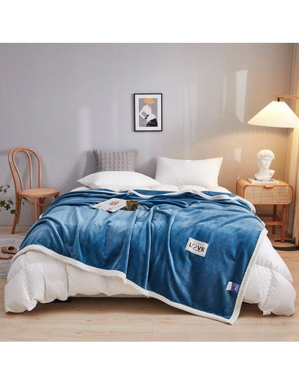 The manufacturer directly sells the new milk wool blanket, warm and thickened winter gift blanket, bed sheet, quilt blanket, knee blanket