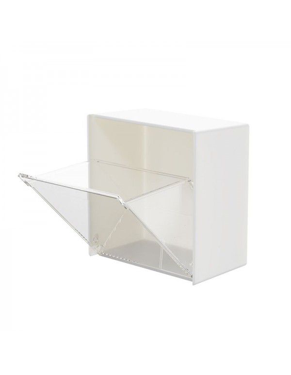 469 Wall mounted cotton swab storage box Toilet dental floss cosmetic cotton storage box Transparent sorting box