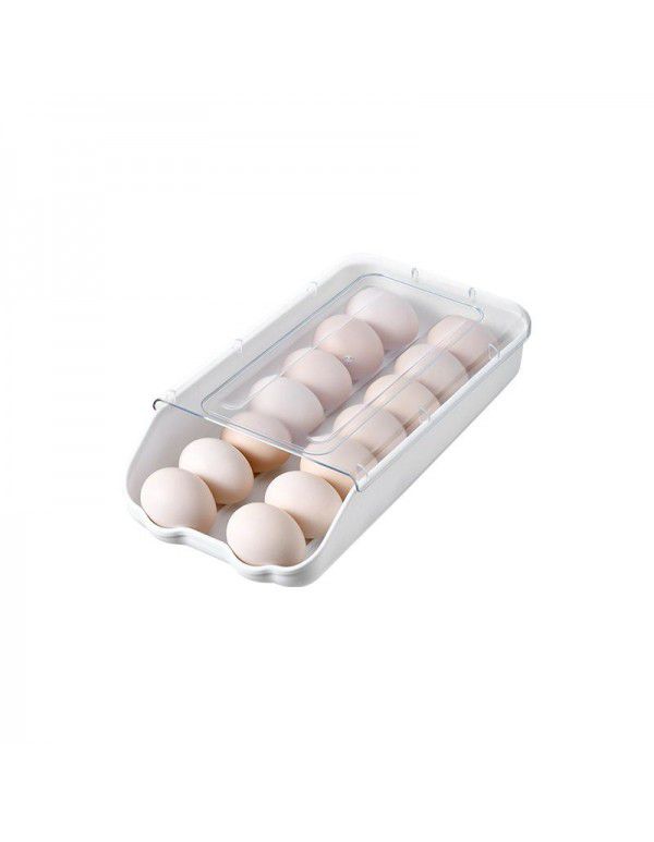 Factory batch household fresh-keeping tape cover kitchen storage box sorting tray drawer type stackable refrigerator egg box