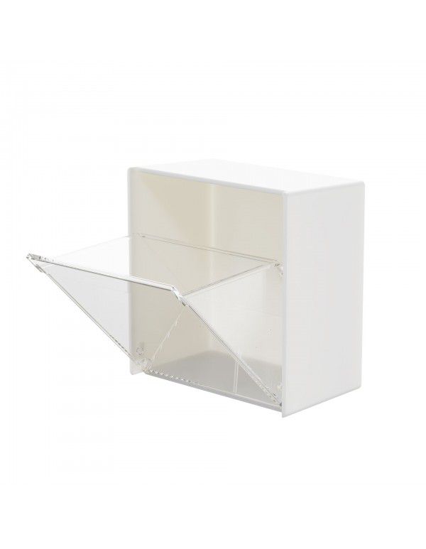 469 Wall mounted cotton swab storage box Toilet dental floss cosmetic cotton storage box Transparent sorting box