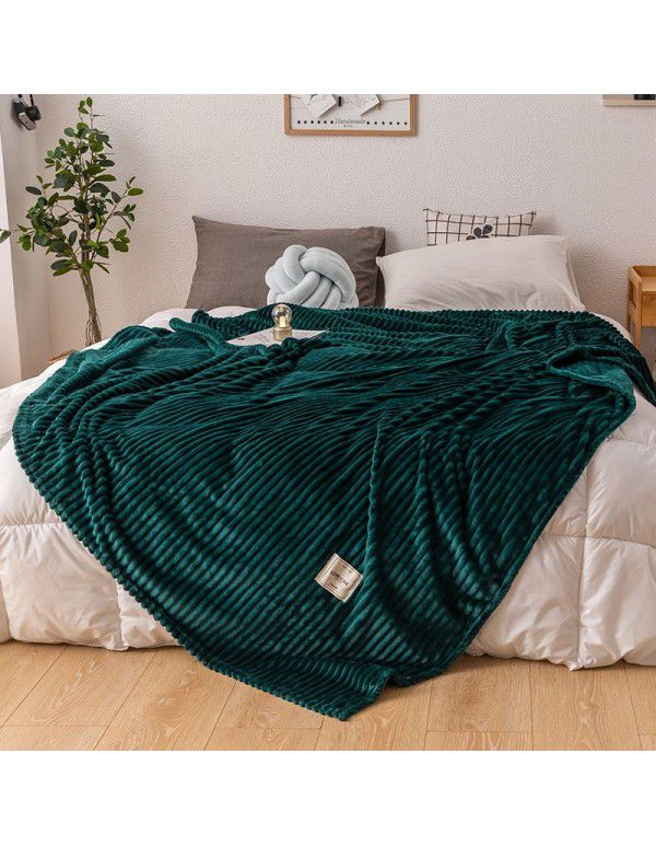 Pure color magic velvet blanket Farai velvet gift blanket coral velvet air conditioner blanket towel quilt milk velvet nap blanket