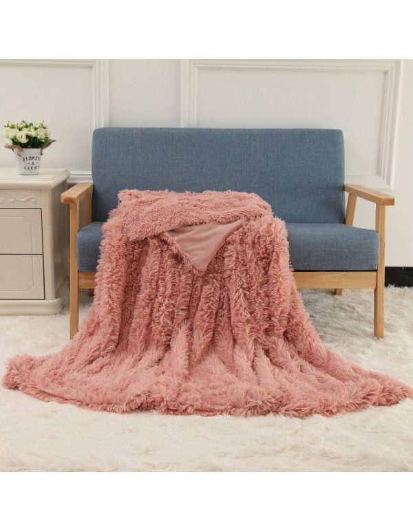 Small blanket Amazon foreign trade double layer nap blanket autumn and winter children's gift blanket plush blanket wholesale