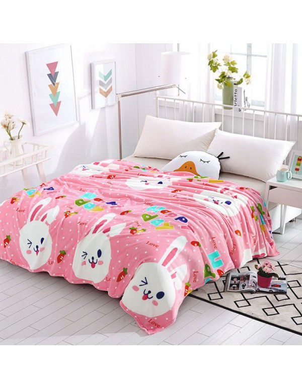 Winter thin flannel blanket coral blanket sub sheet air conditioner nap blanket cover blanket gift blanket office