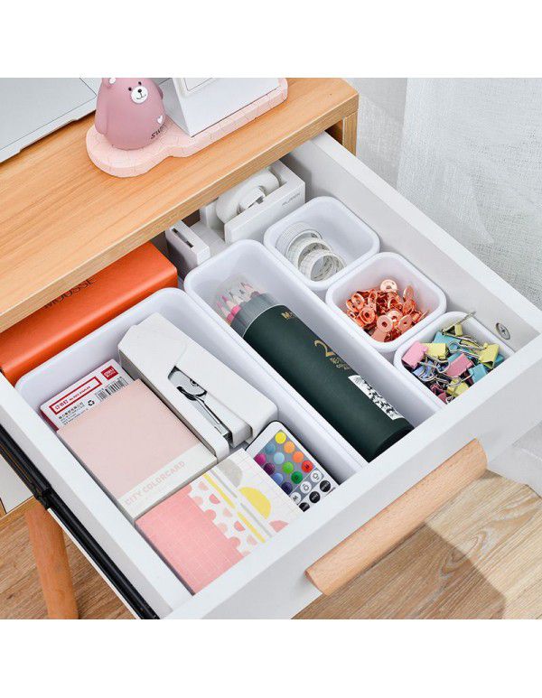 Plastic sundries drawer storage box can be separated to freely combine small item desktop small storage box