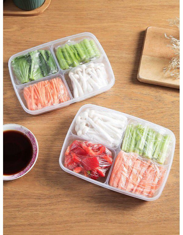 Frozen meat compartment box, refrigerator storage box, food subpackage, onion, ginger, vegetables, side dishes, frozen fresh-keeping box, storage box