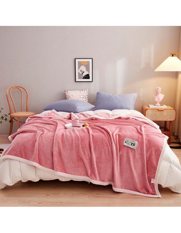 The manufacturer directly sells the new milk wool blanket, warm and thickened winter gift blanket, bed sheet, quilt blanket, knee blanket