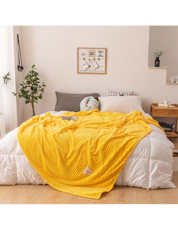 Pure color magic velvet blanket Farai velvet gift blanket coral velvet air conditioner blanket towel quilt milk velvet nap blanket