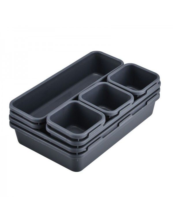 Plastic sundries drawer storage box can be separated to freely combine small item desktop small storage box