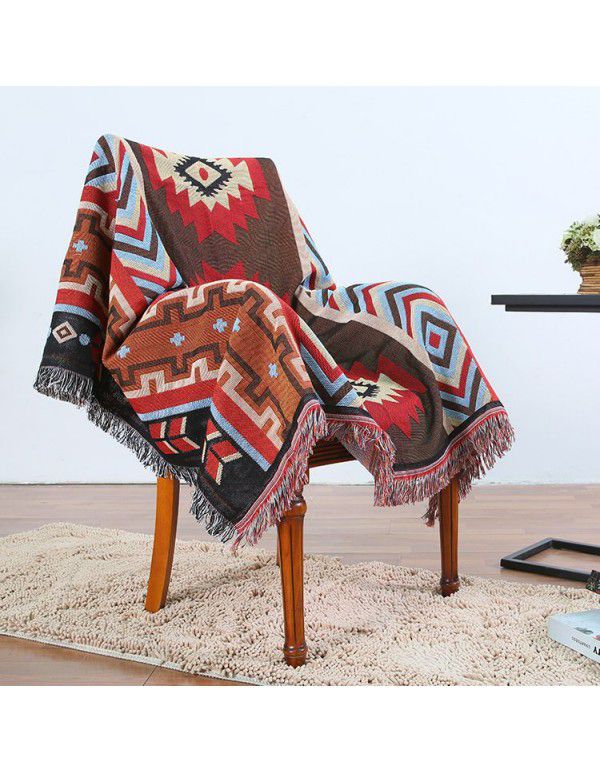 Dulcis Kilim Thread Blanket Office Air conditioning blanket Knitted cotton blanket European style sofa towel can be ordered for wholesale