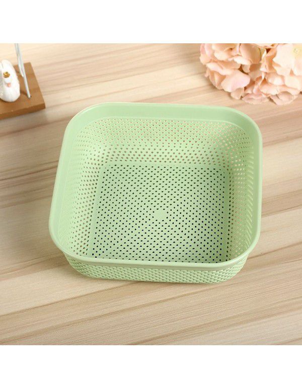 Plastic drain basket Desktop storage basket Multi specification vegetable and fruit kitchen storage basket Vegetable washing basket wholesale