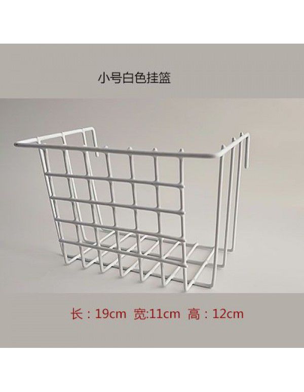 Ins hanging basket mesh black and white iron wire mesh plastic coated basket grid plastic dipping storage basket home