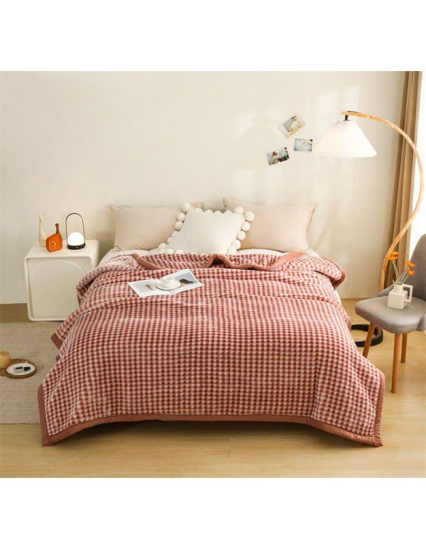 Raschel blanket thickened in winter, air conditioning, nap cover blanket, single dormitory, student flannel blanket, quilt