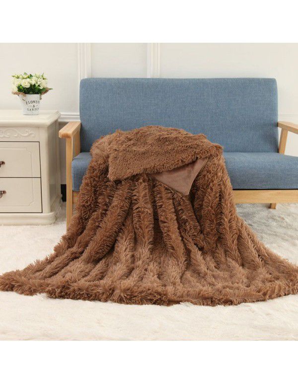 Small blanket Amazon foreign trade double layer nap blanket autumn and winter children's gift blanket plush blanket wholesale