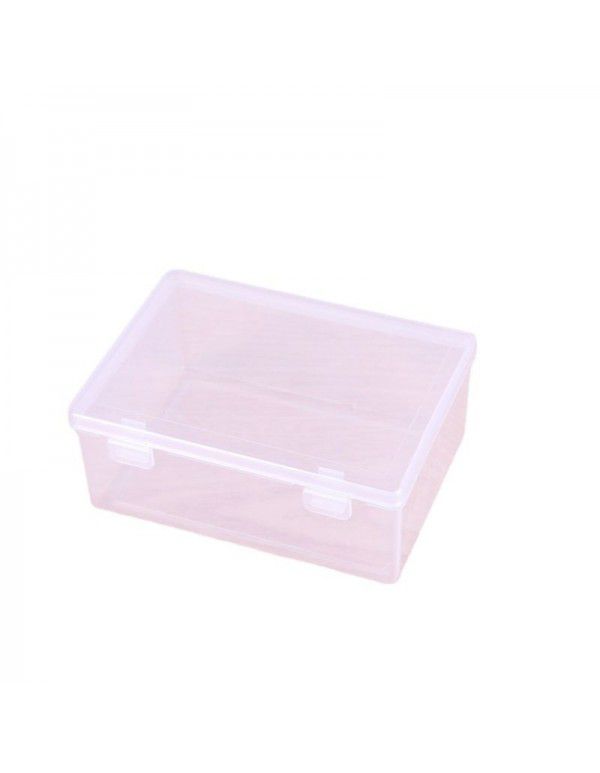 Complete plastic PP double button empty box, transparent plastic storage box with cover, sample display box, jewelry diamond box