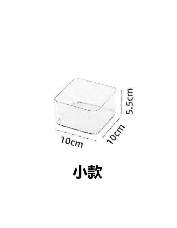 Sorting out small boxes, transparent plastic, compartmentalized artifact, Japanese desktop drawer, storage box, kitchen utensils and stationery