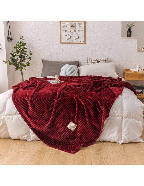 Pure color magic velvet blanket Farai velvet gift blanket coral velvet air conditioner blanket towel quilt milk velvet nap blanket