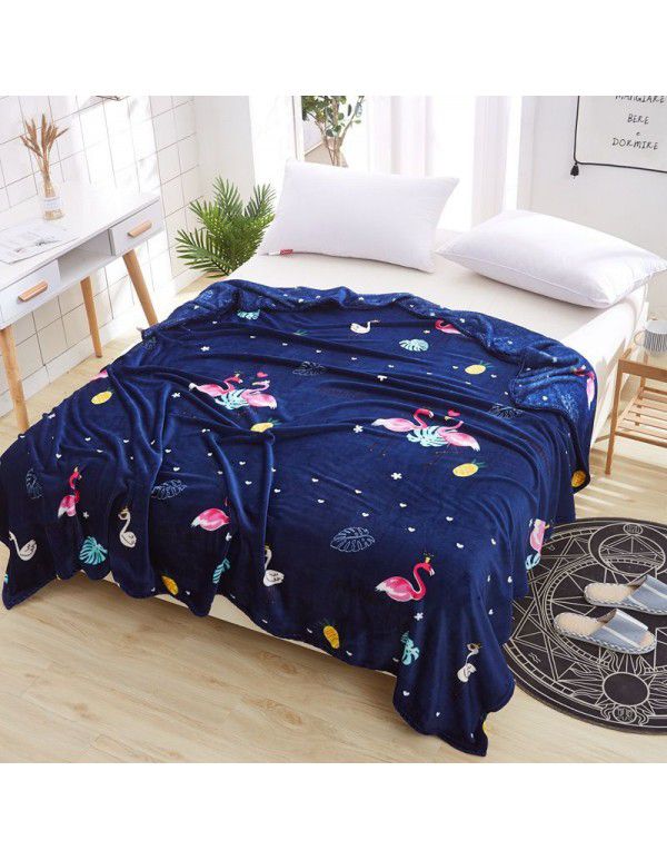 Winter thin flannel blanket coral blanket sub sheet air conditioner nap blanket cover blanket gift blanket office